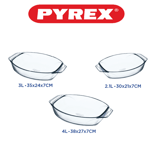 طقم بايركس حراري 3 قطع – صناعة فرنسية أصلية (Pyrex)